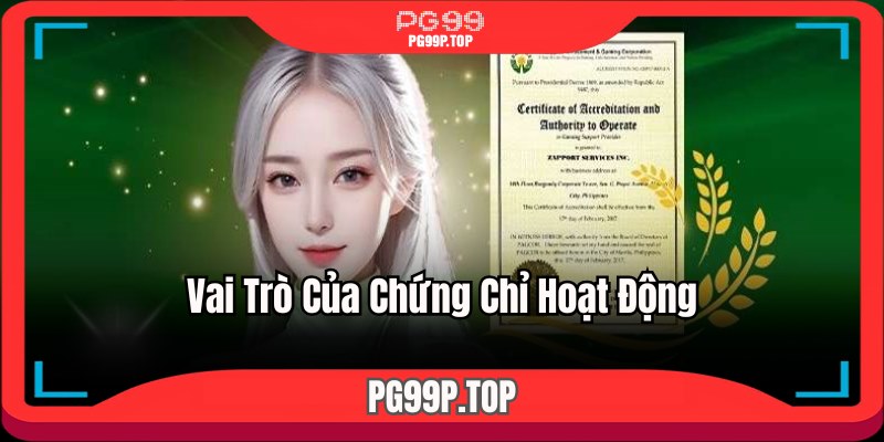 Vai trò của chứng chỉ hoạt động